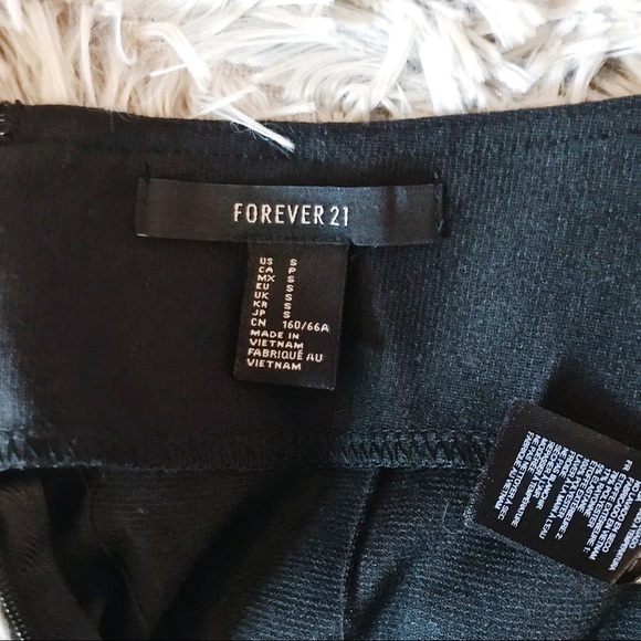 Black Mini Pencil Skirt w/ Mesh Strip - Picture 4 of 6